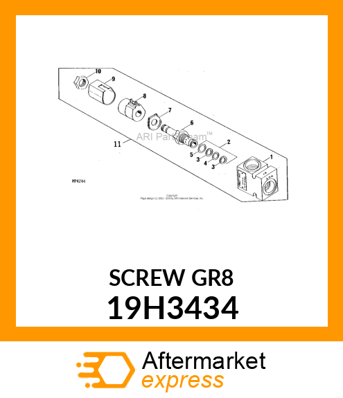 SCREW, HEX HEAD 19H3434