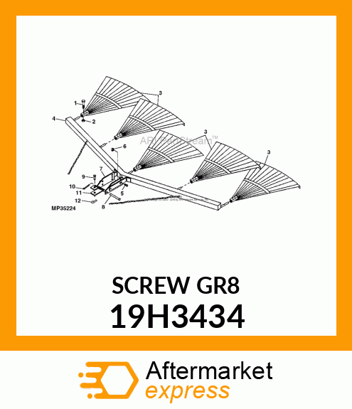 SCREW, HEX HEAD 19H3434