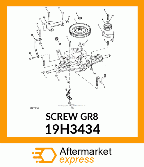 SCREW, HEX HEAD 19H3434