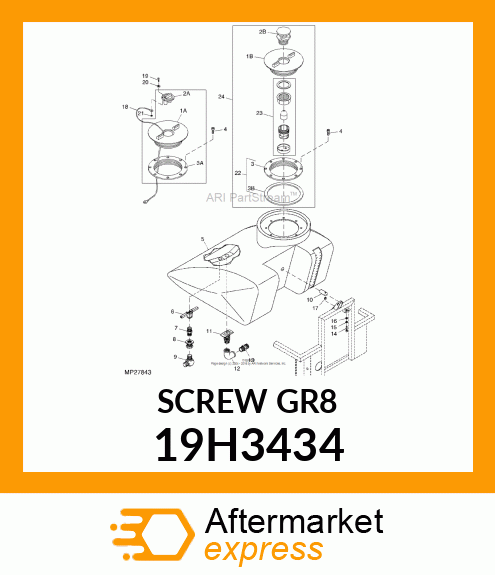 SCREW, HEX HEAD 19H3434