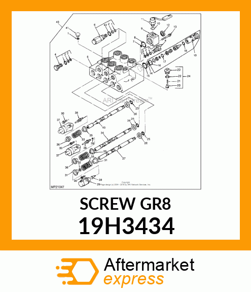 SCREW, HEX HEAD 19H3434