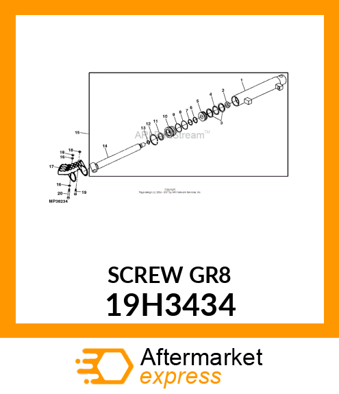 SCREW, HEX HEAD 19H3434