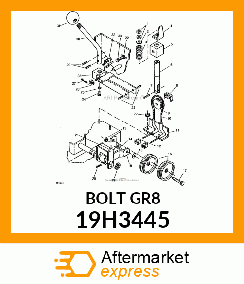 SCREW, HEX HEAD 19H3445