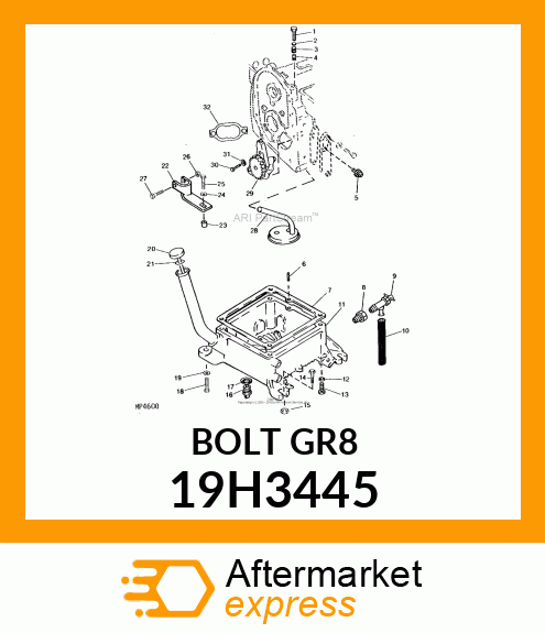 SCREW, HEX HEAD 19H3445