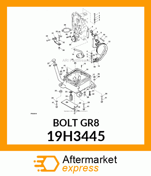 SCREW, HEX HEAD 19H3445