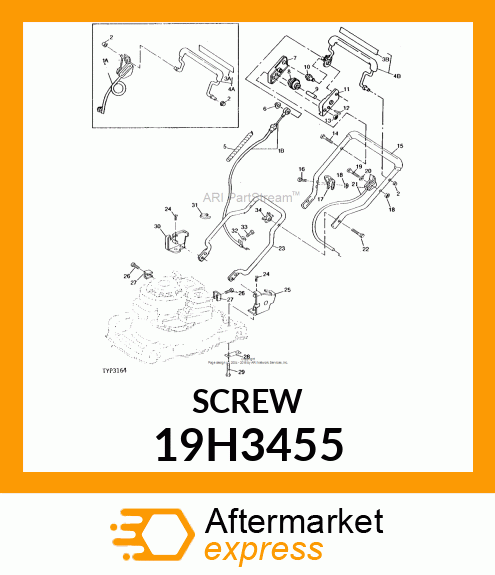 SCREW, HEX HEAD 19H3455