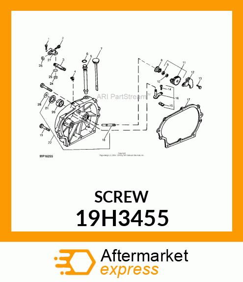 SCREW, HEX HEAD 19H3455