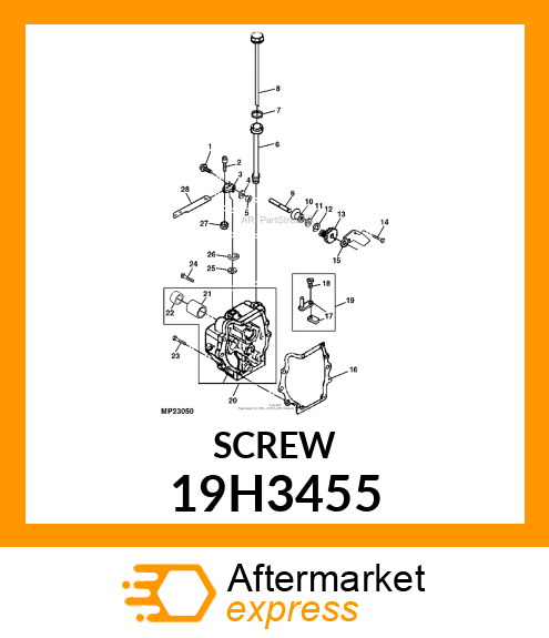 SCREW, HEX HEAD 19H3455