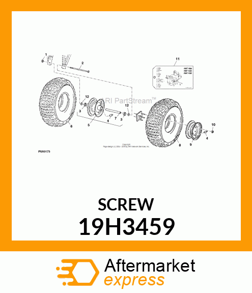 SCREW, HEX HEAD 19H3459