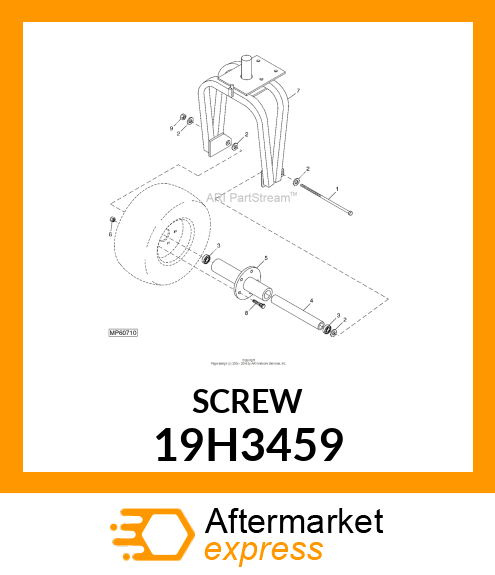 SCREW, HEX HEAD 19H3459