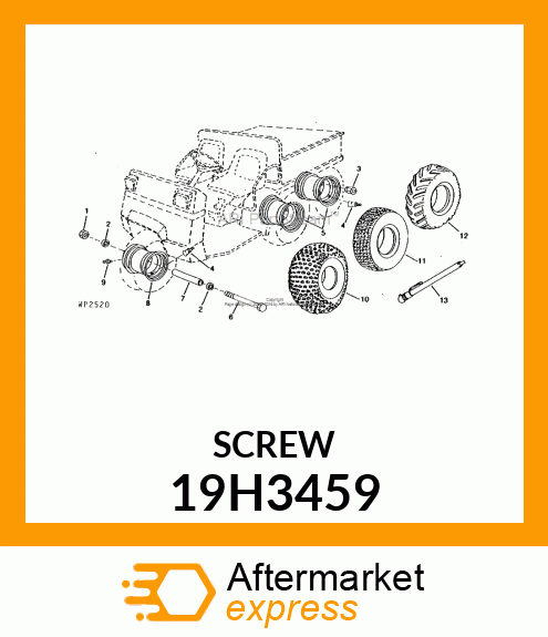 SCREW, HEX HEAD 19H3459