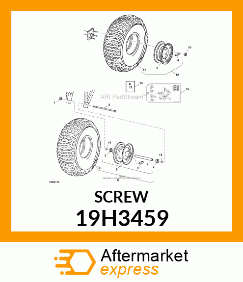 SCREW, HEX HEAD 19H3459