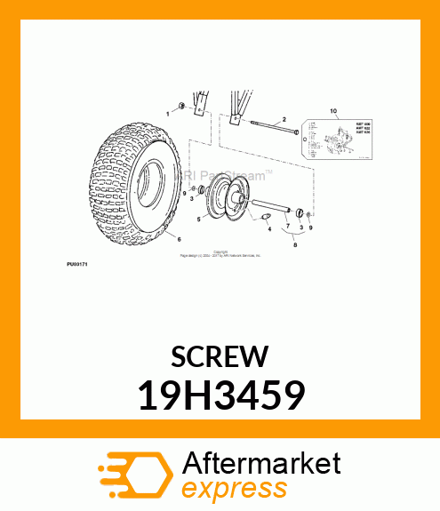 SCREW, HEX HEAD 19H3459