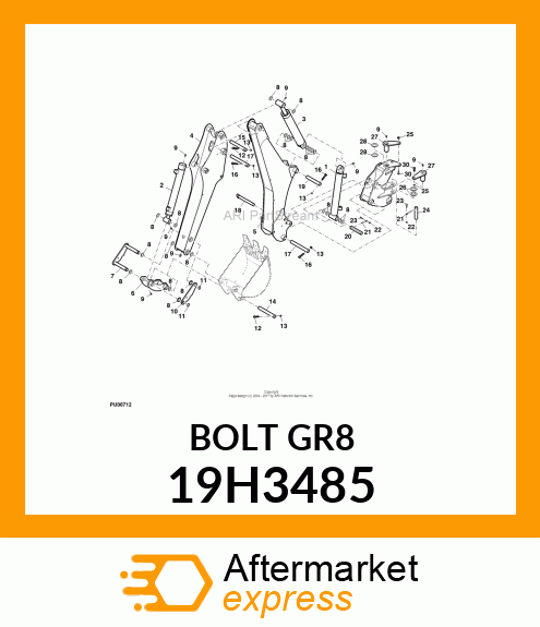 SCREW, HEX HEAD 19H3485