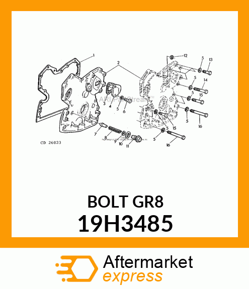 SCREW, HEX HEAD 19H3485