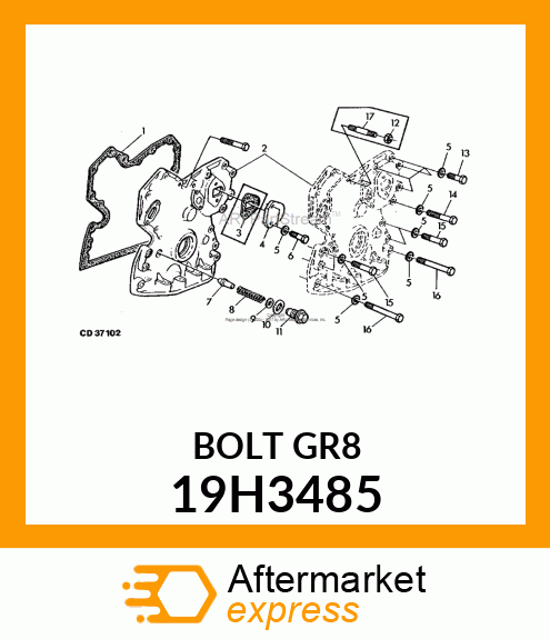 SCREW, HEX HEAD 19H3485