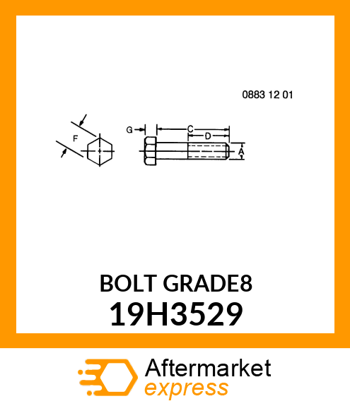 SCREW, HEX HEAD 19H3529