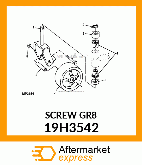 SCREW, HEX HEAD 19H3542