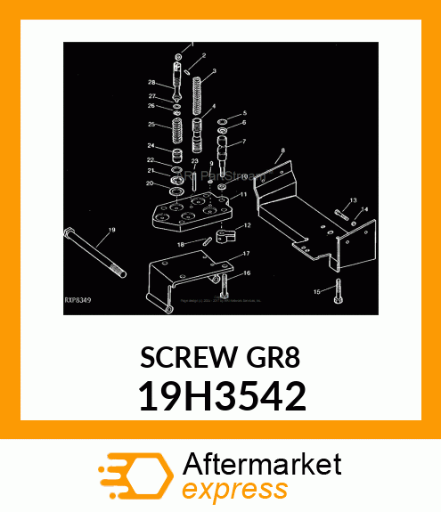 SCREW, HEX HEAD 19H3542