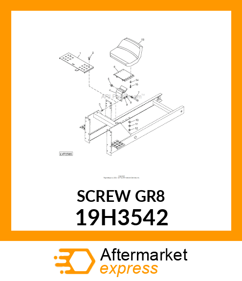 SCREW, HEX HEAD 19H3542