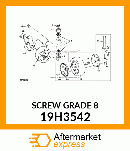 SCREW, HEX HEAD 19H3542