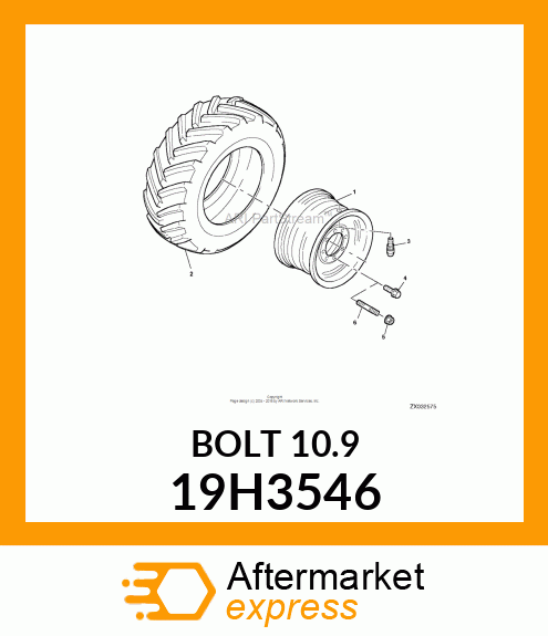 SCREW, HEX FLANGE HEAD 19H3546