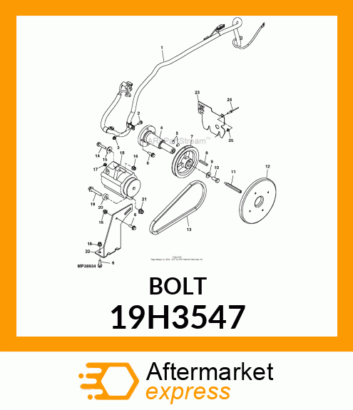 SCREW, HEX HEAD 19H3547