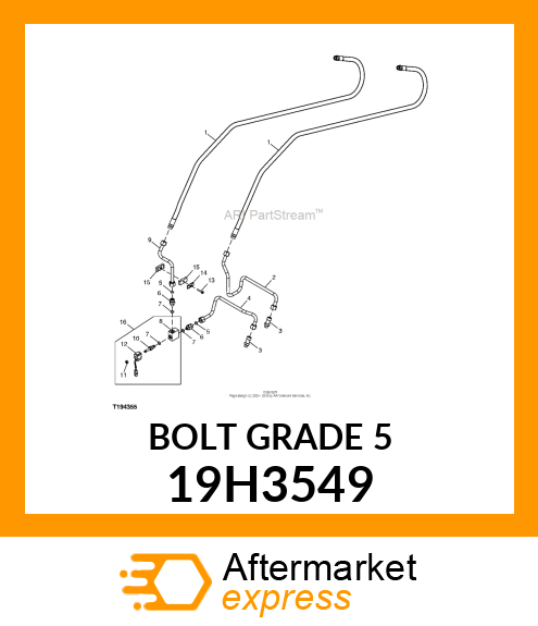 SCREW, HEX FLANGE HEAD 19H3549