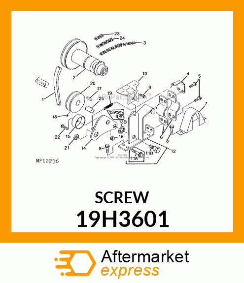 SCREW, HEX FLANGE HEAD 19H3601