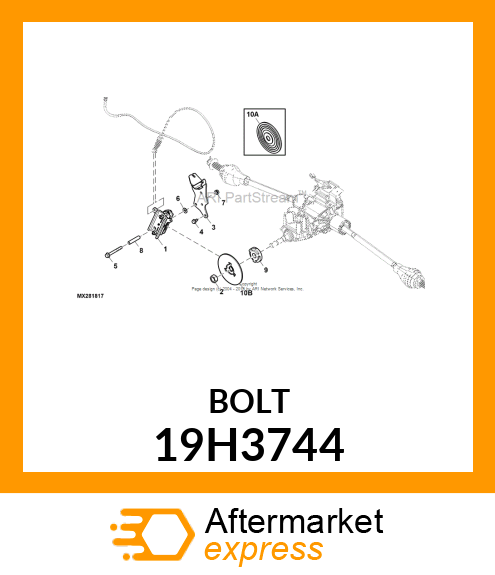 SCREW, HEX FLANGE HEAD 19H3744