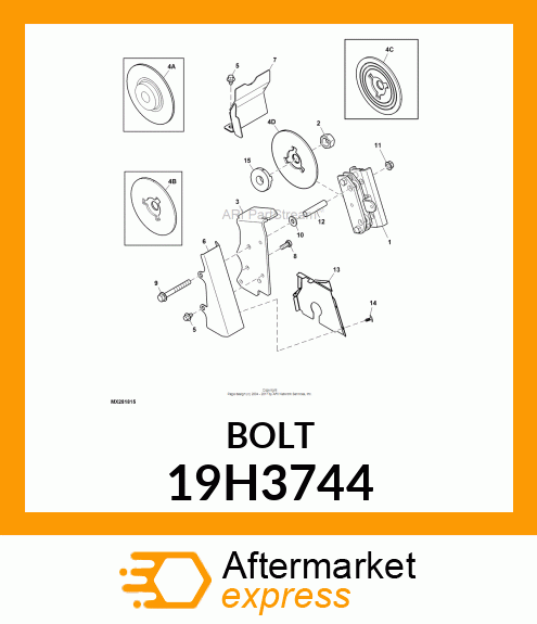 SCREW, HEX FLANGE HEAD 19H3744