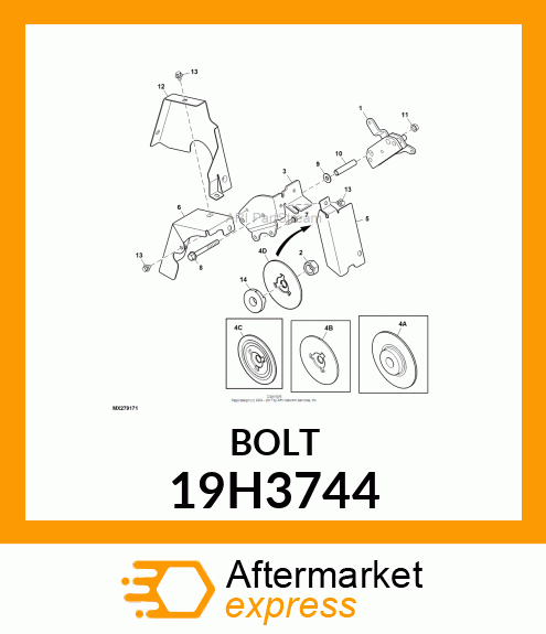 SCREW, HEX FLANGE HEAD 19H3744