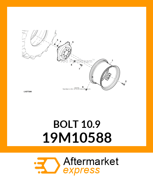 SCREW, HEX HEAD, METRIC 19M10588