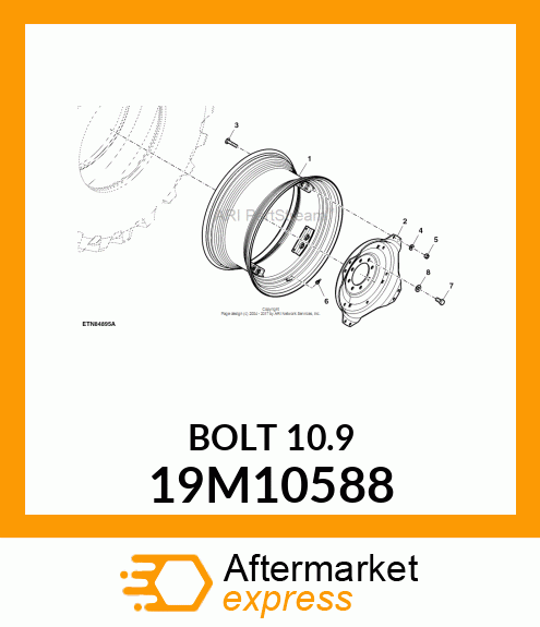 SCREW, HEX HEAD, METRIC 19M10588