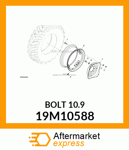 SCREW, HEX HEAD, METRIC 19M10588