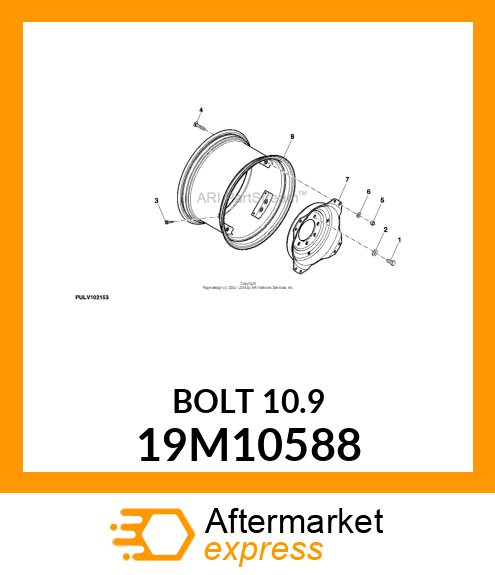 SCREW, HEX HEAD, METRIC 19M10588