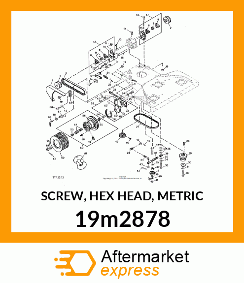 SCREW, HEX HEAD, METRIC 19m2878