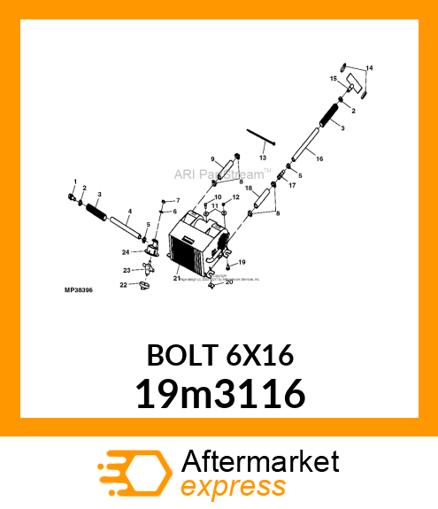 SCREW, HEX HEAD, METRIC 19m3116