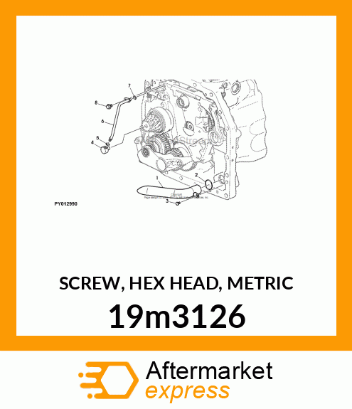SCREW, HEX HEAD, METRIC 19m3126
