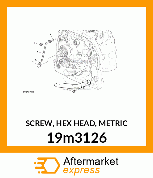 SCREW, HEX HEAD, METRIC 19m3126
