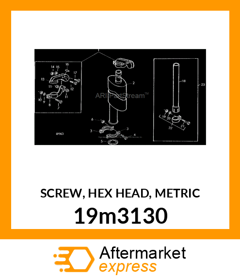 SCREW, HEX HEAD, METRIC 19m3130