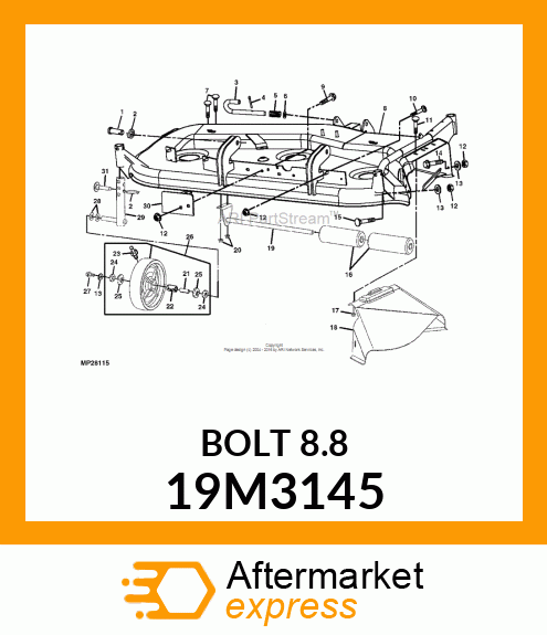 SCREW, HEX HEAD, METRIC 19M3145