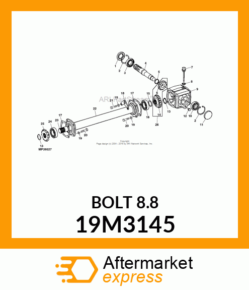 SCREW, HEX HEAD, METRIC 19M3145