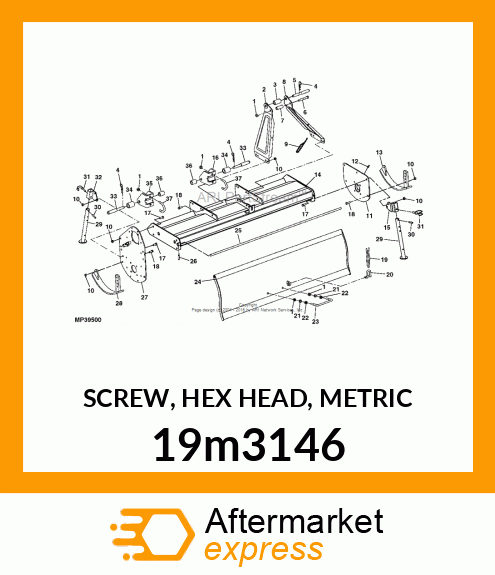 SCREW, HEX HEAD, METRIC 19m3146