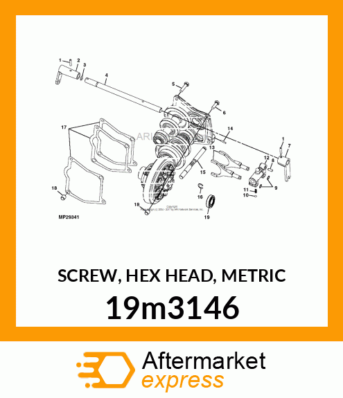 SCREW, HEX HEAD, METRIC 19m3146