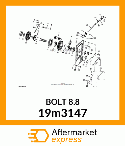 SCREW, HEX HEAD, METRIC 19m3147