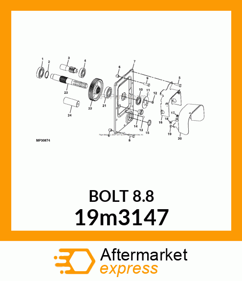 SCREW, HEX HEAD, METRIC 19m3147