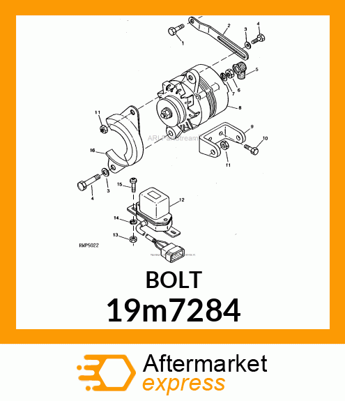 SCREW, HEX HEAD, METRIC 19m7284