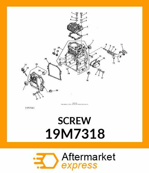 SCREW, HEX HEAD, METRIC 19M7318