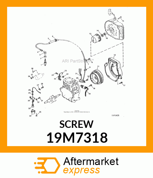 SCREW, HEX HEAD, METRIC 19M7318